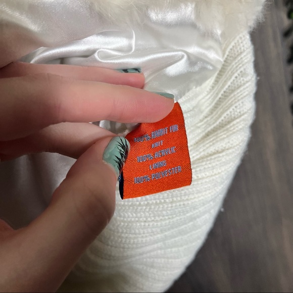 -Patrizia Luca White Buckle Detail 100% Rabbit Fur Vest Size Small - Picture 9 of 16